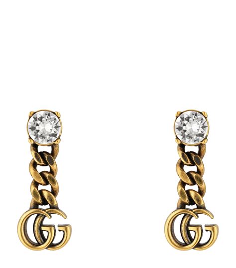 gucci double g earrings gold|gucci earrings interlocking g.